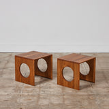 Pair of Jens H. Quistgaard Interlocking Cube Side Tables