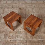 Pair of Jens H. Quistgaard Interlocking Cube Side Tables