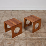 Pair of Jens H. Quistgaard Interlocking Cube Side Tables