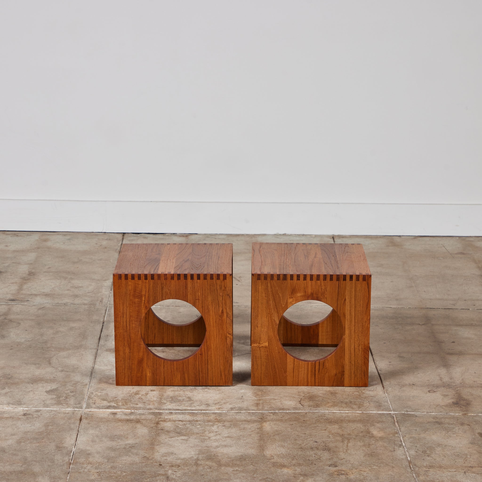 Pair of Jens H. Quistgaard Interlocking Cube Side Tables