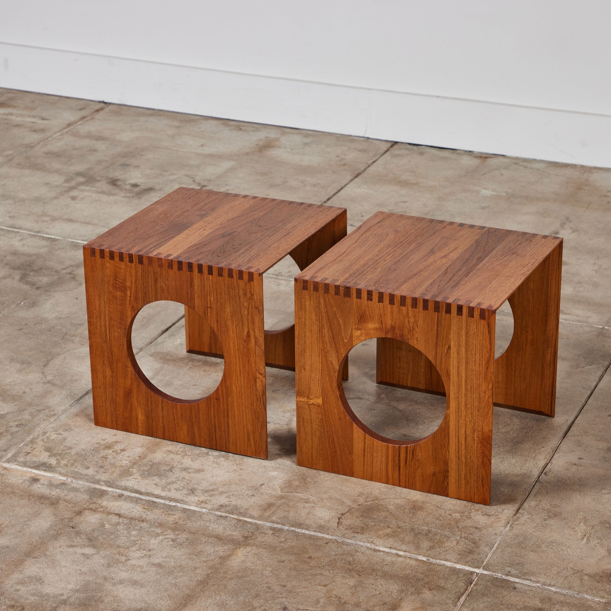 Pair of Jens H. Quistgaard Interlocking Cube Side Tables