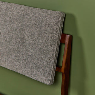 Jens Risom Full-Size Upholstered Walnut Headboard