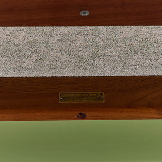 Jens Risom Full-Size Upholstered Walnut Headboard