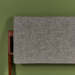 Jens Risom Full-Size Upholstered Walnut Headboard