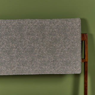 Jens Risom Full-Size Upholstered Walnut Headboard