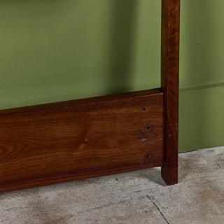 Jens Risom Full-Size Upholstered Walnut Headboard