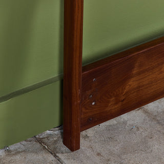 Jens Risom Full-Size Upholstered Walnut Headboard