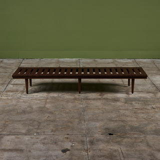 John Keal Slatted Bench for Brown Saltman