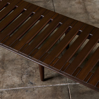John Keal Slatted Bench for Brown Saltman