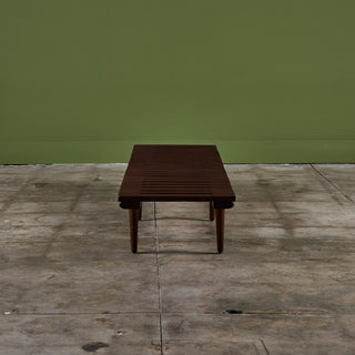 John Keal Slatted Bench for Brown Saltman