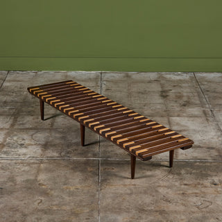 John Keal for Brown Saltman Two-Tone Slat Bench