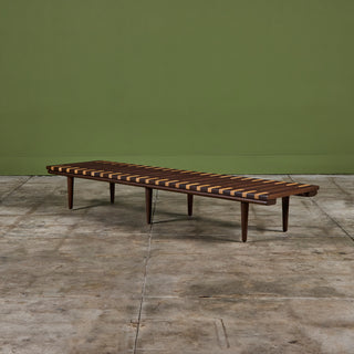 John Keal for Brown Saltman Two-Tone Slat Bench