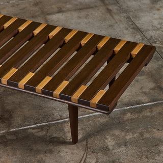 John Keal for Brown Saltman Two-Tone Slat Bench