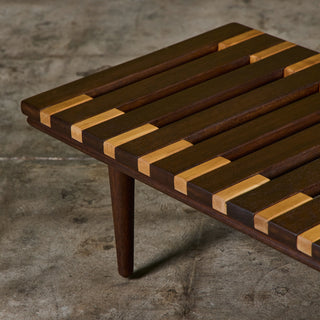 John Keal for Brown Saltman Two-Tone Slat Bench