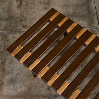 John Keal for Brown Saltman Two-Tone Slat Bench