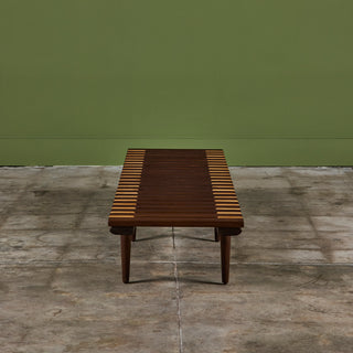 John Keal for Brown Saltman Two-Tone Slat Bench