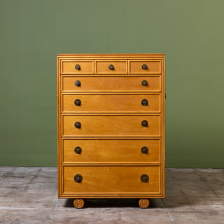 ON HOLD ** Maple Highboy Dresser for Johnson Furniture – DEN ON HOLD ** Maple Highboy Dresser for Johnson Furniture – DEN