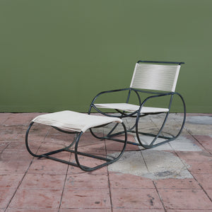 Kipp Stewart Bronze Patio Lounge Chair and Ottoman for Terra