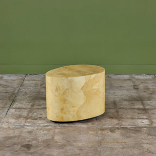 Karl Springer Goatskin Lacquered Side Table