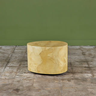 Karl Springer Goatskin Lacquered Side Table