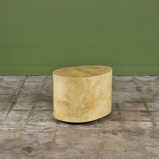 Karl Springer Goatskin Lacquered Side Table