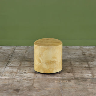 Karl Springer Goatskin Lacquered Side Table