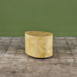 Karl Springer Goatskin Lacquered Side Table