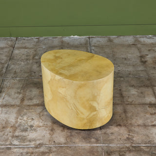 Karl Springer Goatskin Lacquered Side Table