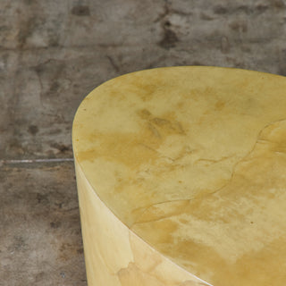 Karl Springer Goatskin Lacquered Side Table