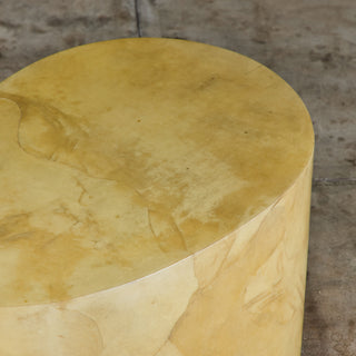 Karl Springer Goatskin Lacquered Side Table