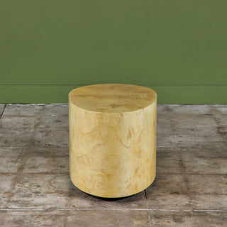 Karl Springer Goatskin Lacquered Side Table