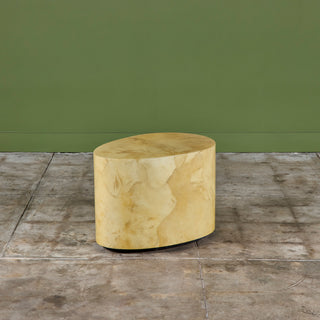 Karl Springer Goatskin Lacquered Side Table