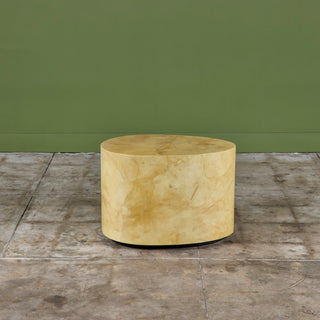 Karl Springer Goatskin Lacquered Side Table