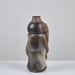 Hand Built Large Abstract Stoneware Vessel