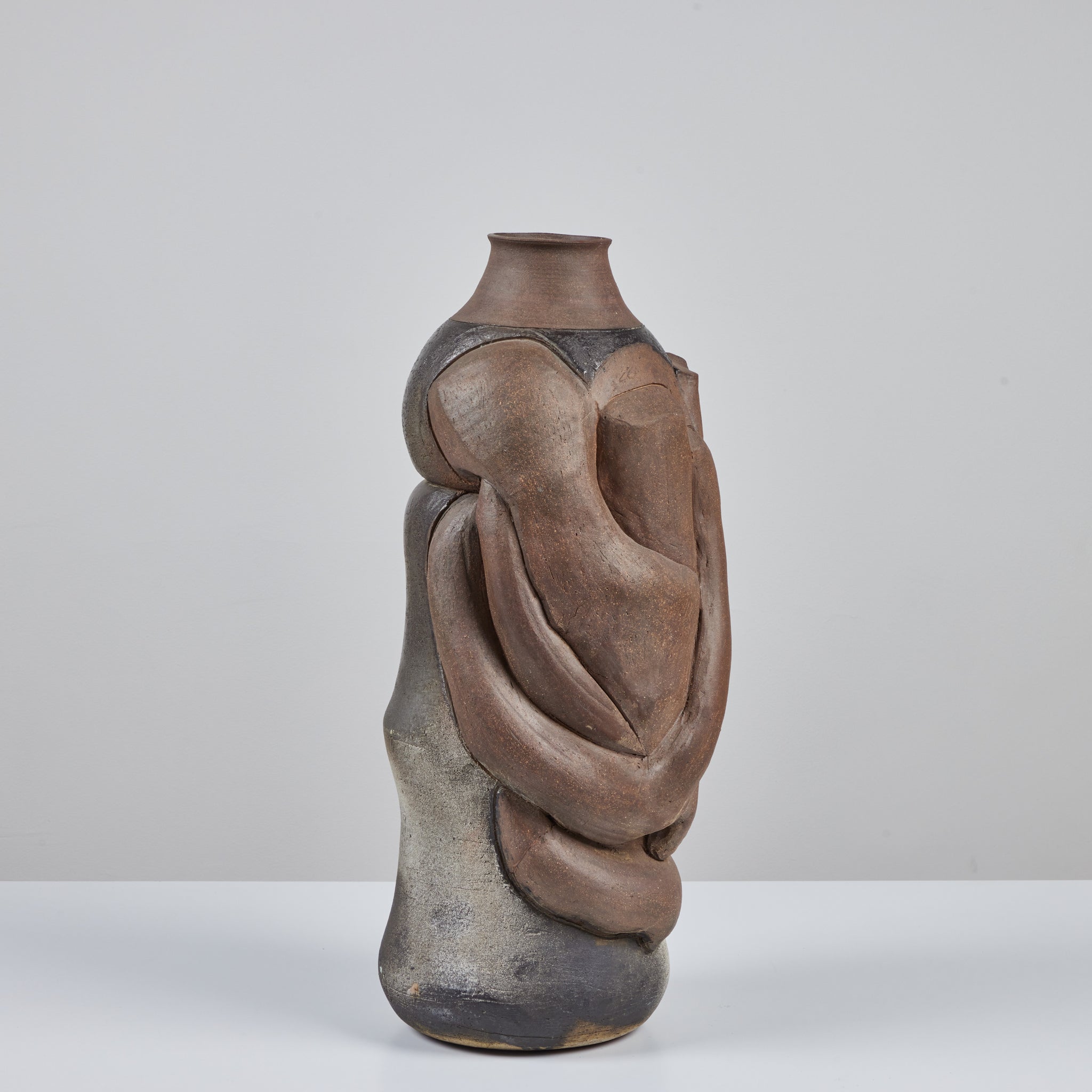Hand Built Large Abstract Stoneware Vessel