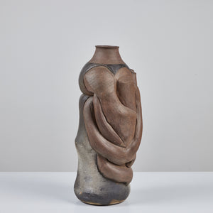 Hand Built Large Abstract Stoneware Vessel