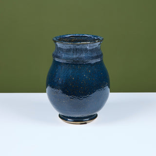 Large Scale Blue Studio Ceramic Vase