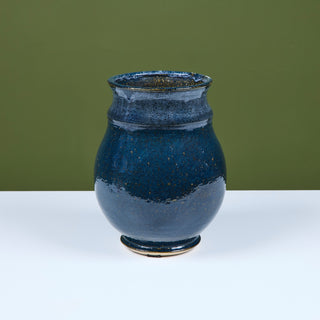 Large Scale Blue Studio Ceramic Vase