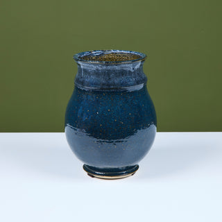 Large Scale Blue Studio Ceramic Vase
