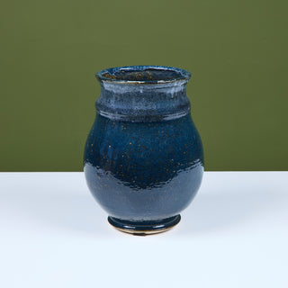 Large Scale Blue Studio Ceramic Vase