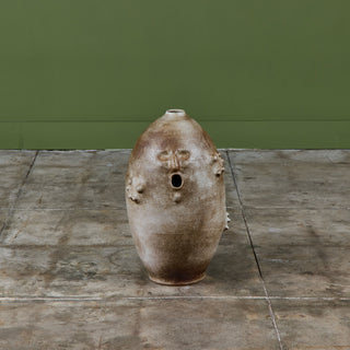 Sculptural Ceramic Face Vessel