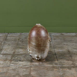 Sculptural Ceramic Face Vessel