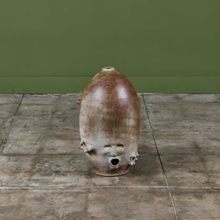 Sculptural Ceramic Face Vessel