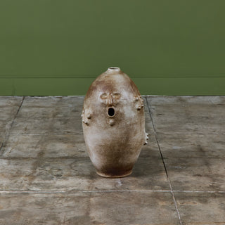 Sculptural Ceramic Face Vessel