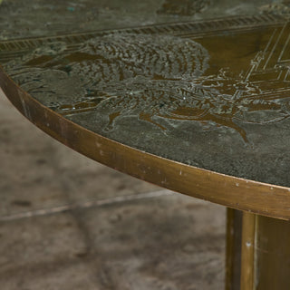 Philip & Kelvin Laverne Acid Etched Bronze "Chan" Coffee Table