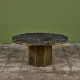 Philip & Kelvin Laverne Acid Etched Bronze "Chan" Coffee Table