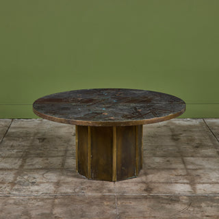 Philip & Kelvin Laverne Acid Etched Bronze "Chan" Coffee Table