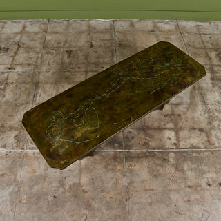 Philip & Kelvin Laverne Acid Etched Bronze "Michelangelo" Coffee Table