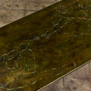 Philip & Kelvin Laverne Acid Etched Bronze "Michelangelo" Coffee Table