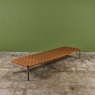 Erwine & Estelle Laverne Woven Leather Bench for Laverne